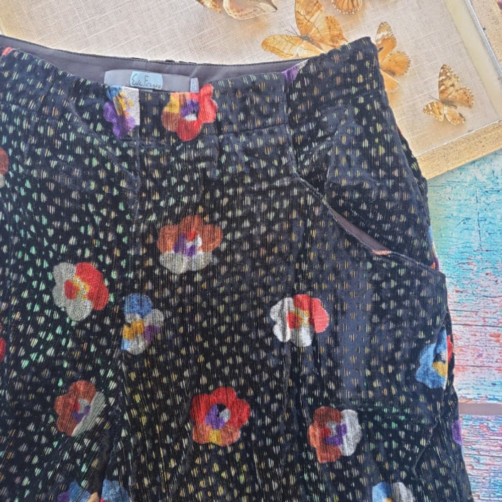 NWT Anthro Pasquette Velvet Wide-Leg Pants 10 - Picture 8 of 12